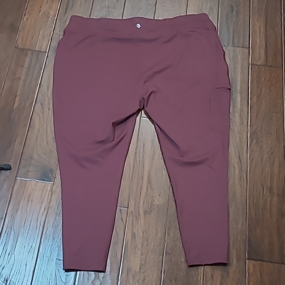 Ocean + Coast Burgundy Leggings with Pockets size 4X - Picture 2 of 9